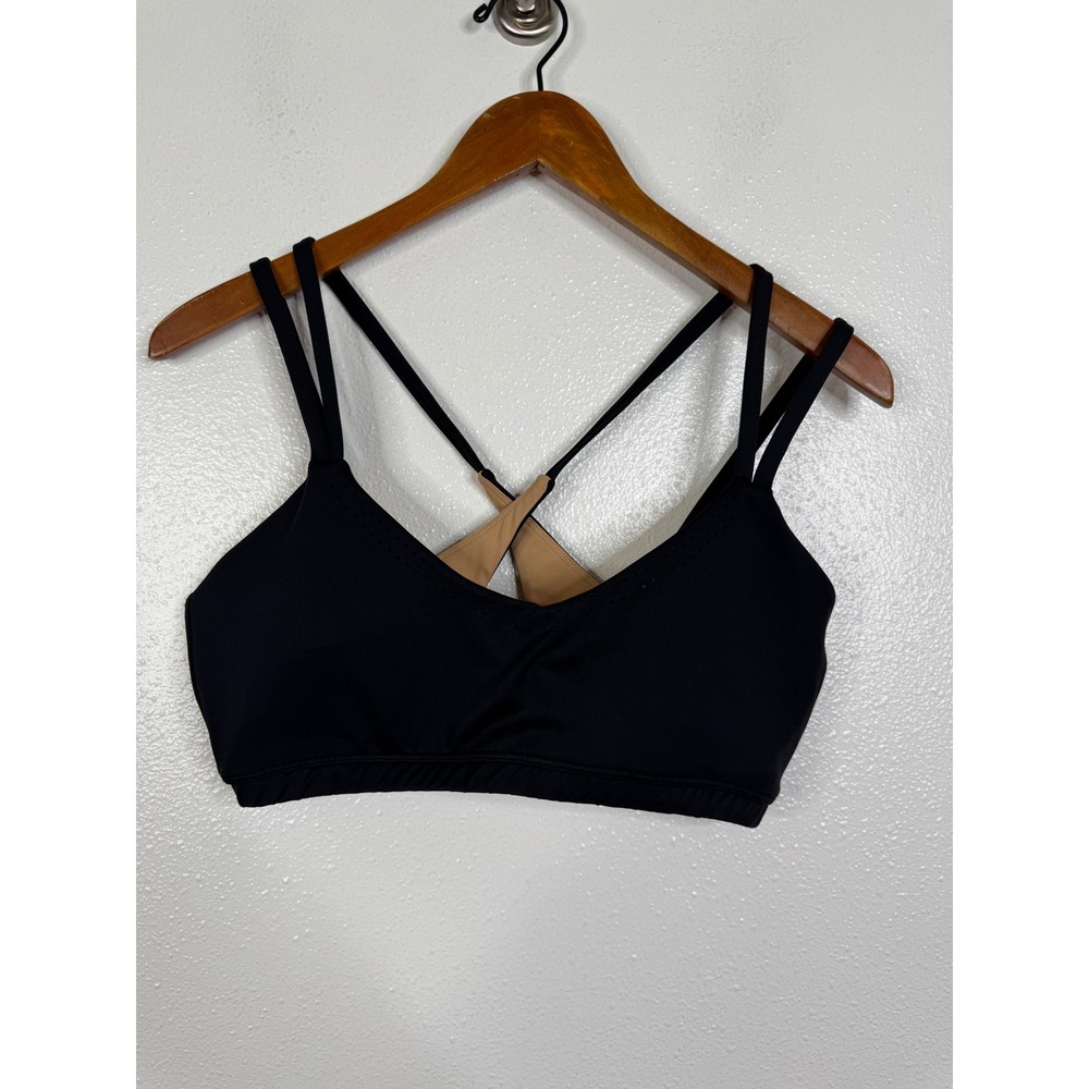 Buffbunny Collection Black Strappy Back Sports Bra XL Activewear Yoga Gym